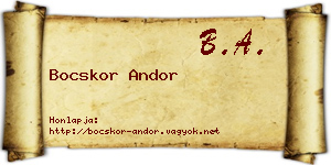 Bocskor Andor névjegykártya